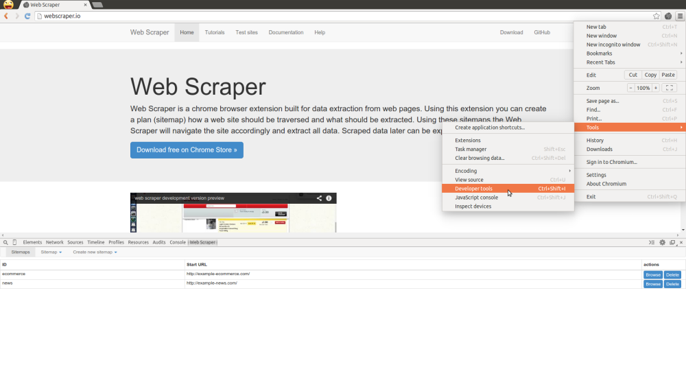 open web scraper